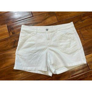 Supplies Solid White Flat Front Chino Shorts Women's Size 14